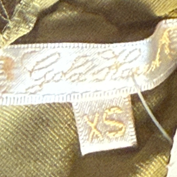 NWT Gold Hawk Anastasia Dk Olive Lace Trim Silk Blend Velvet Camisole XS - Picture 5 of 9